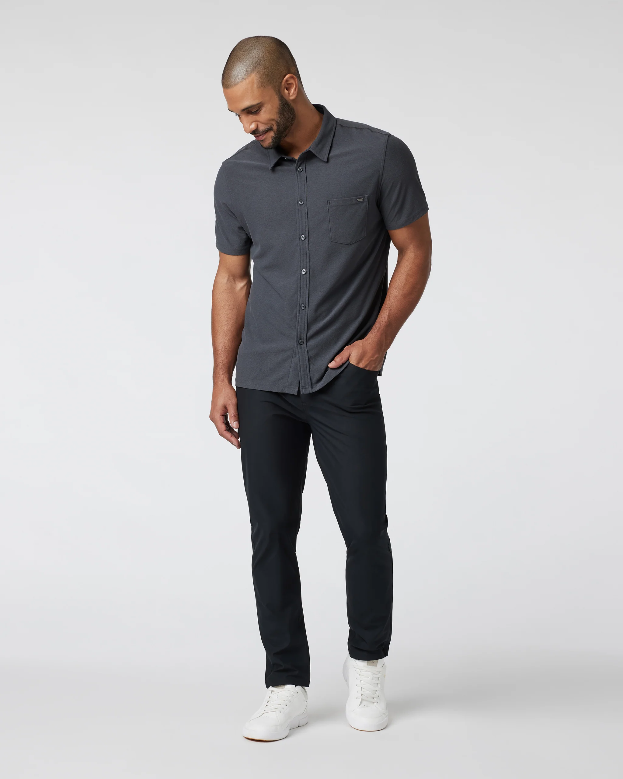 Short Sleeve Ace Button Down