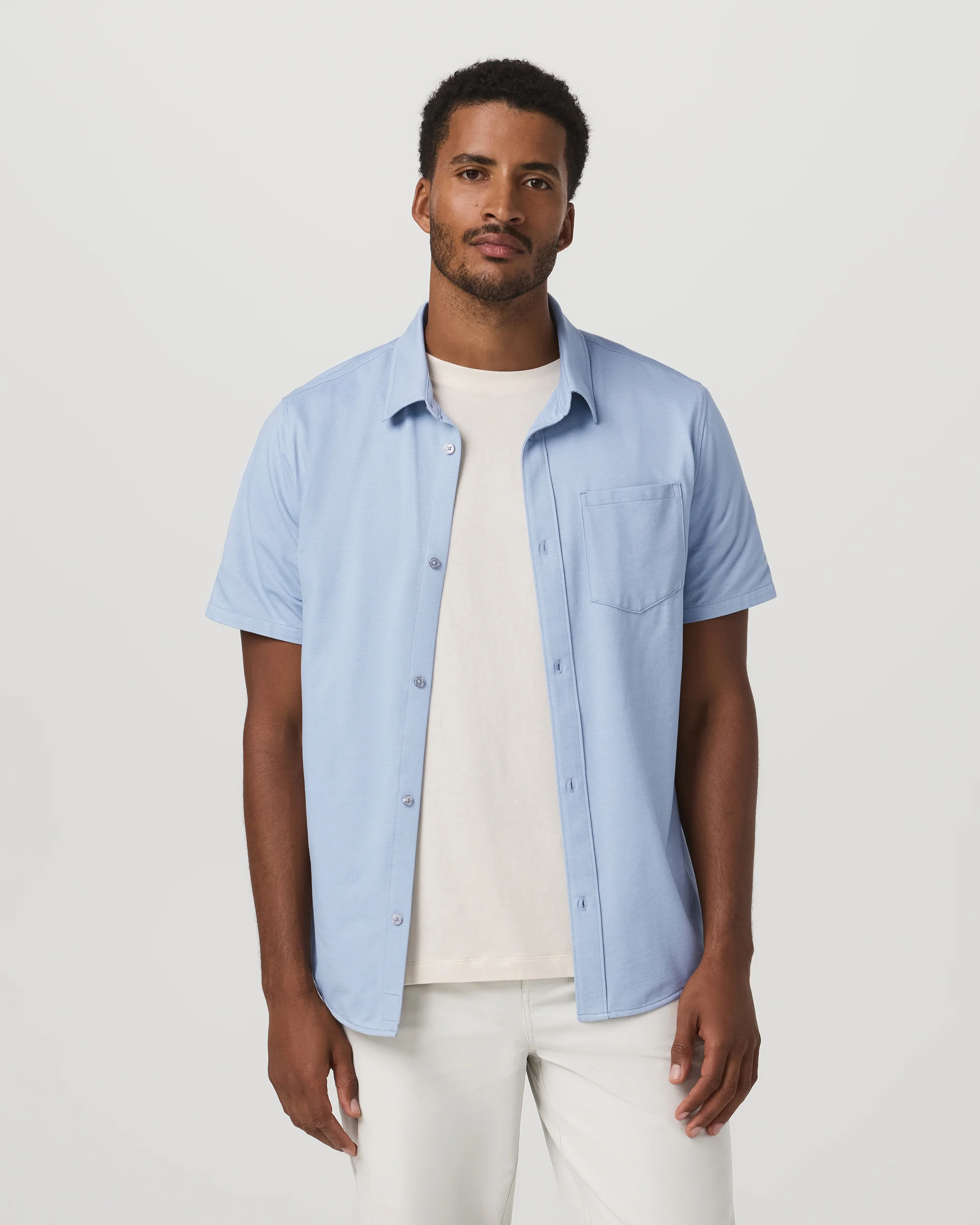 Short Sleeve Knit Oxford Button Down - Classic Fit