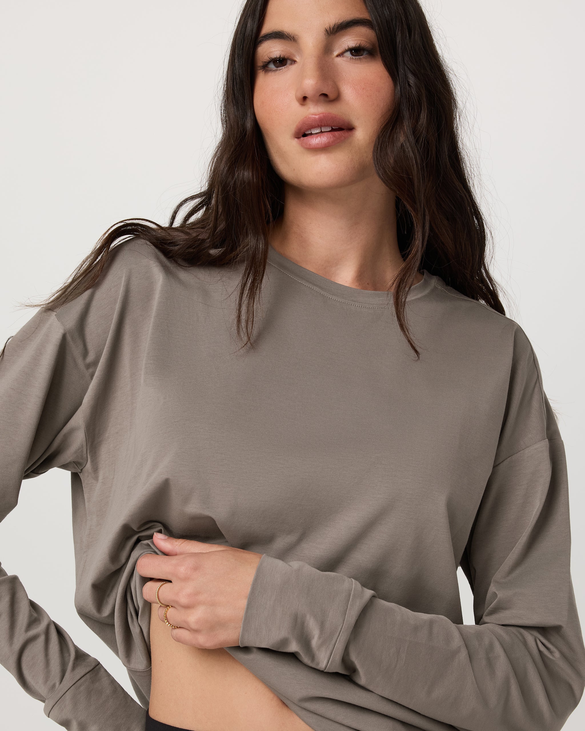 Long-Sleeve Feather Tee