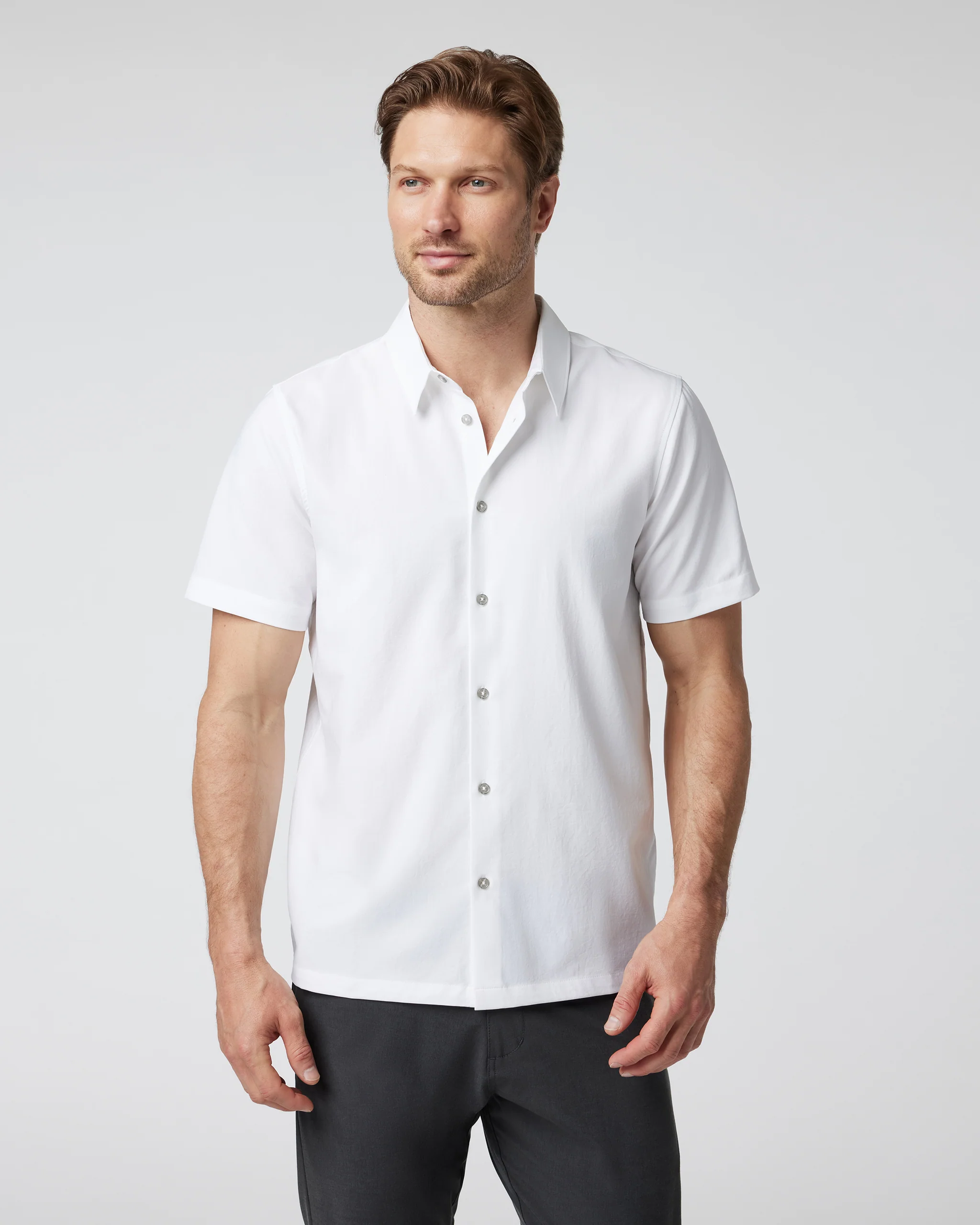 Short Sleeve Manhattan Button Down