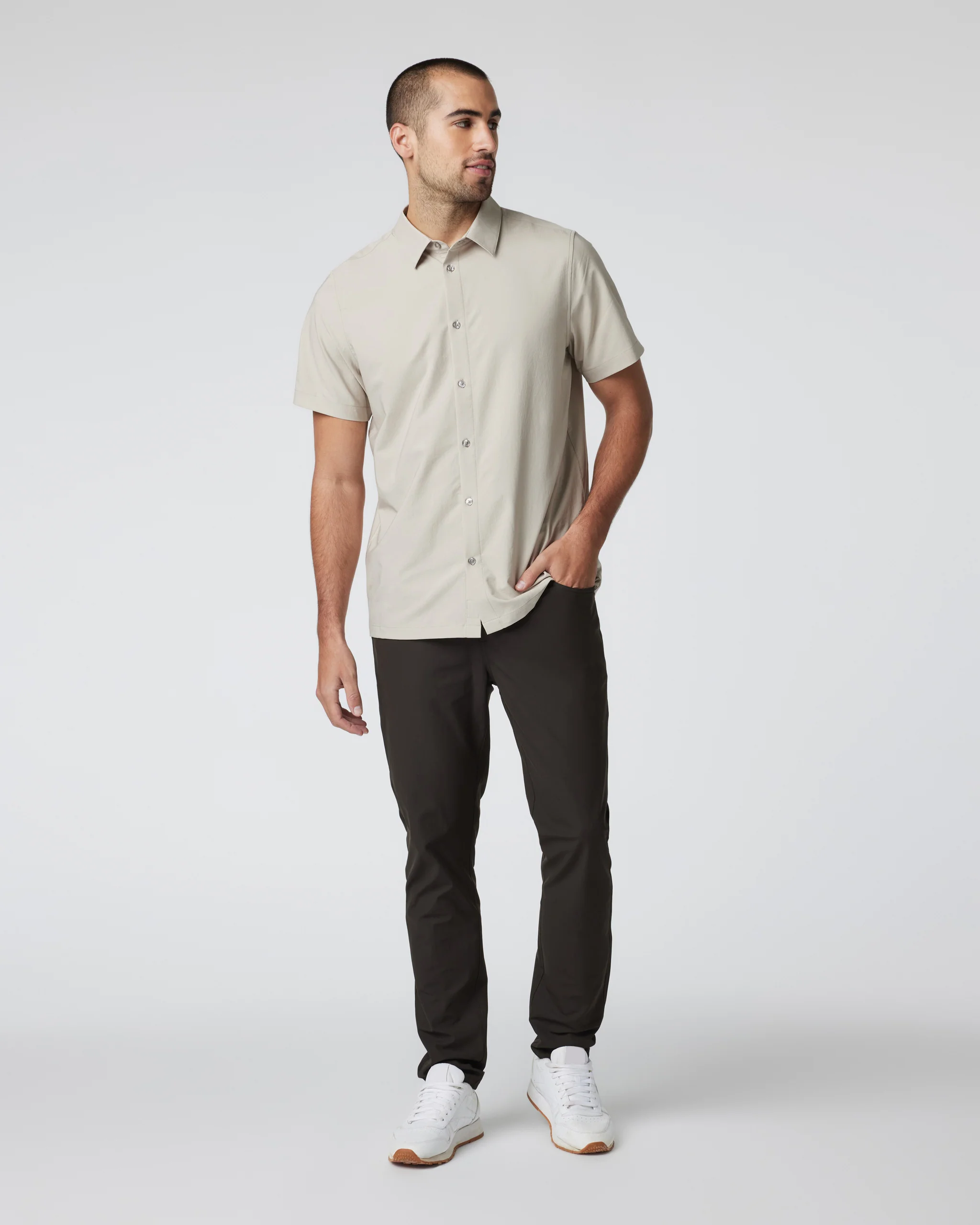 Short Sleeve Manhattan Button Down