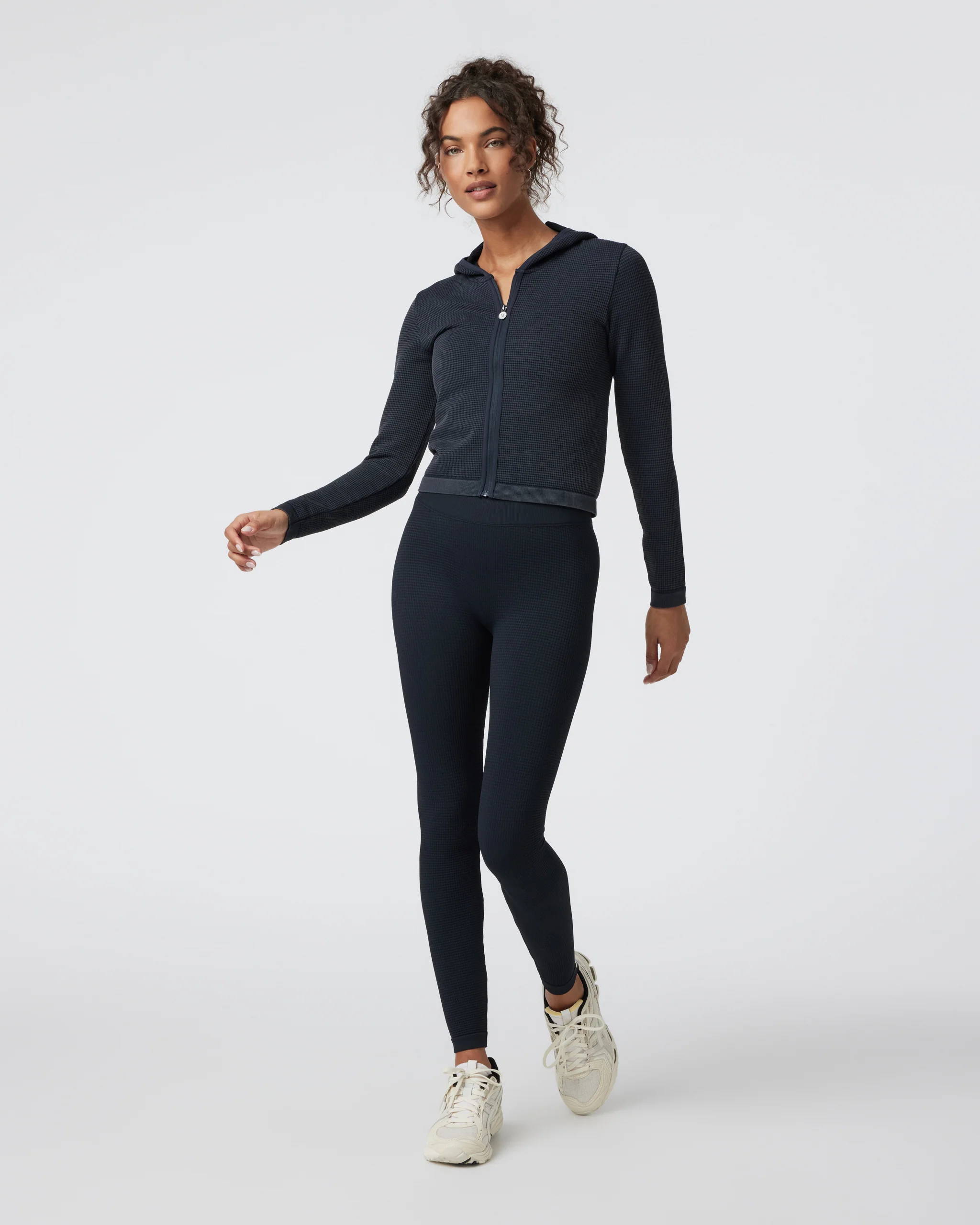 Waffle Seamless Zip Hoodie