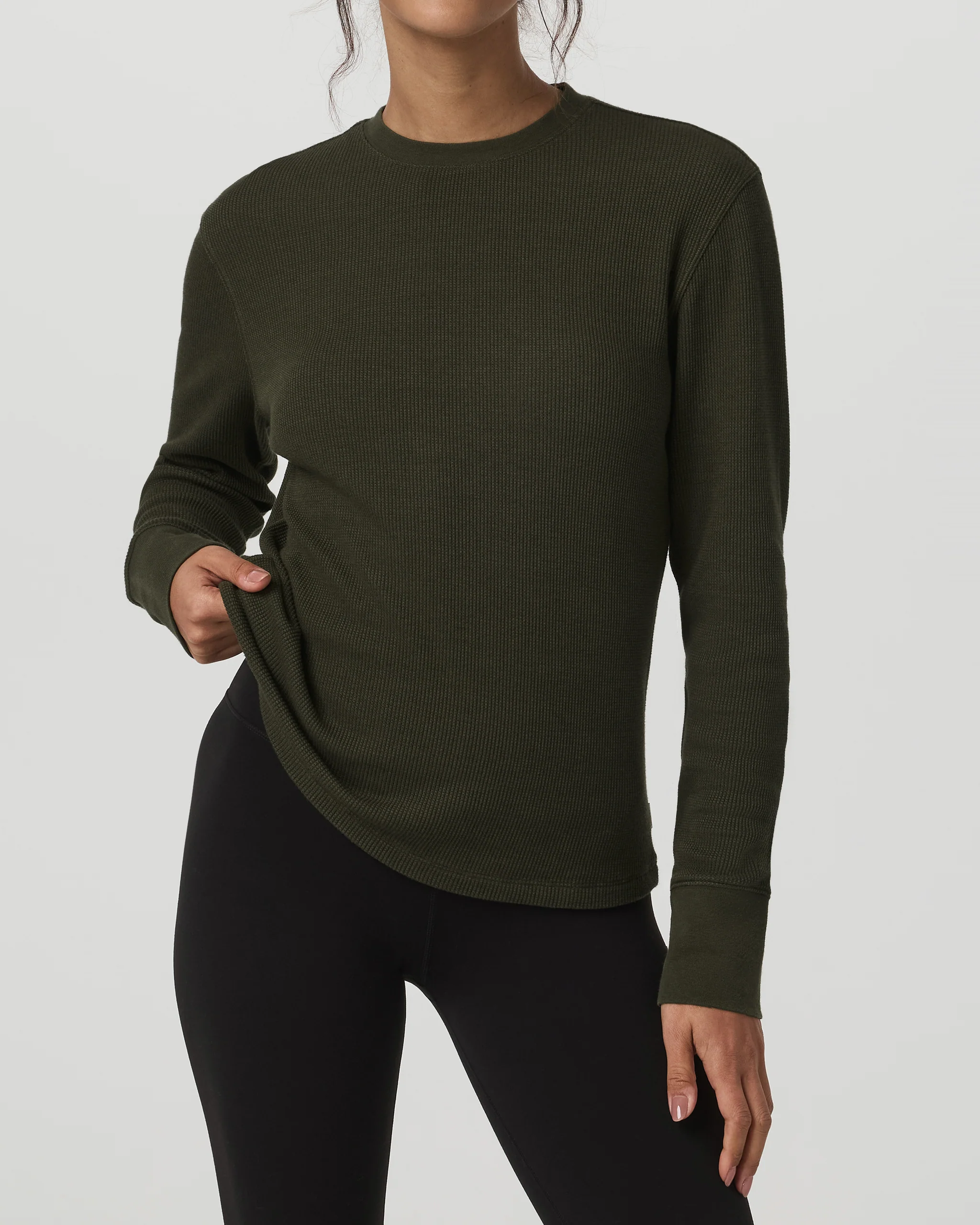 Long Sleeve Waffle Top