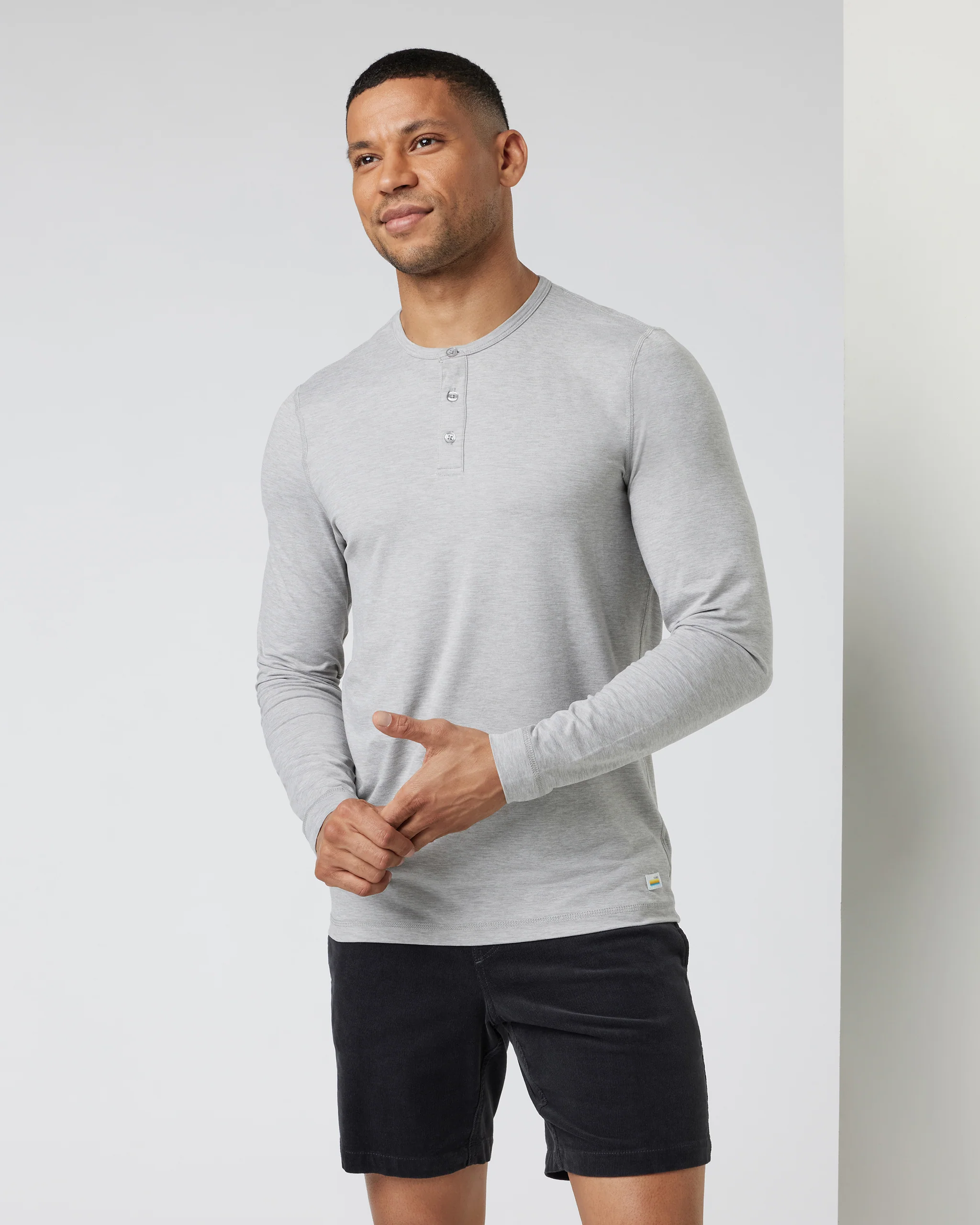 Long-Sleeve Ease Performance Henley