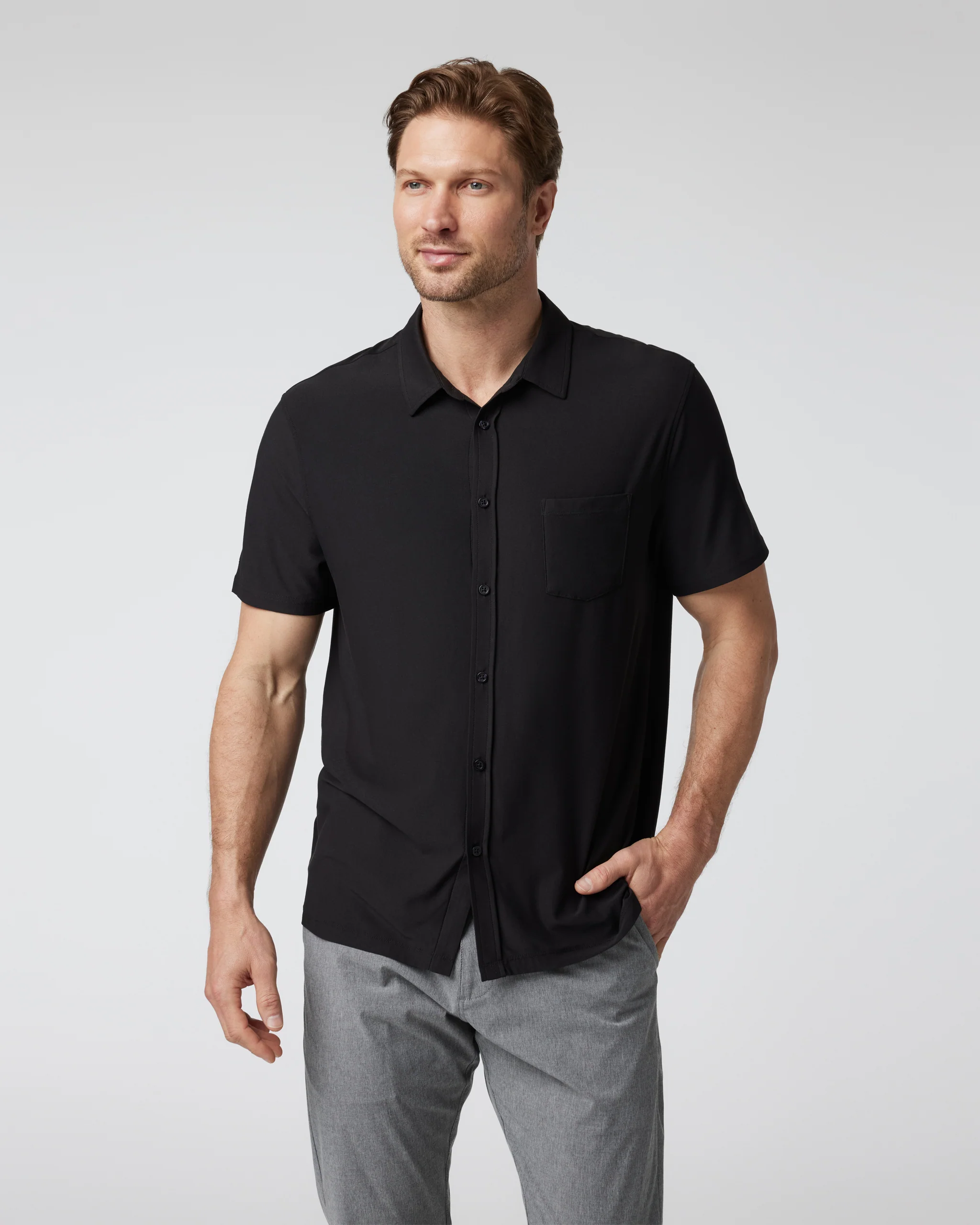 Short Sleeve Strato Button Down