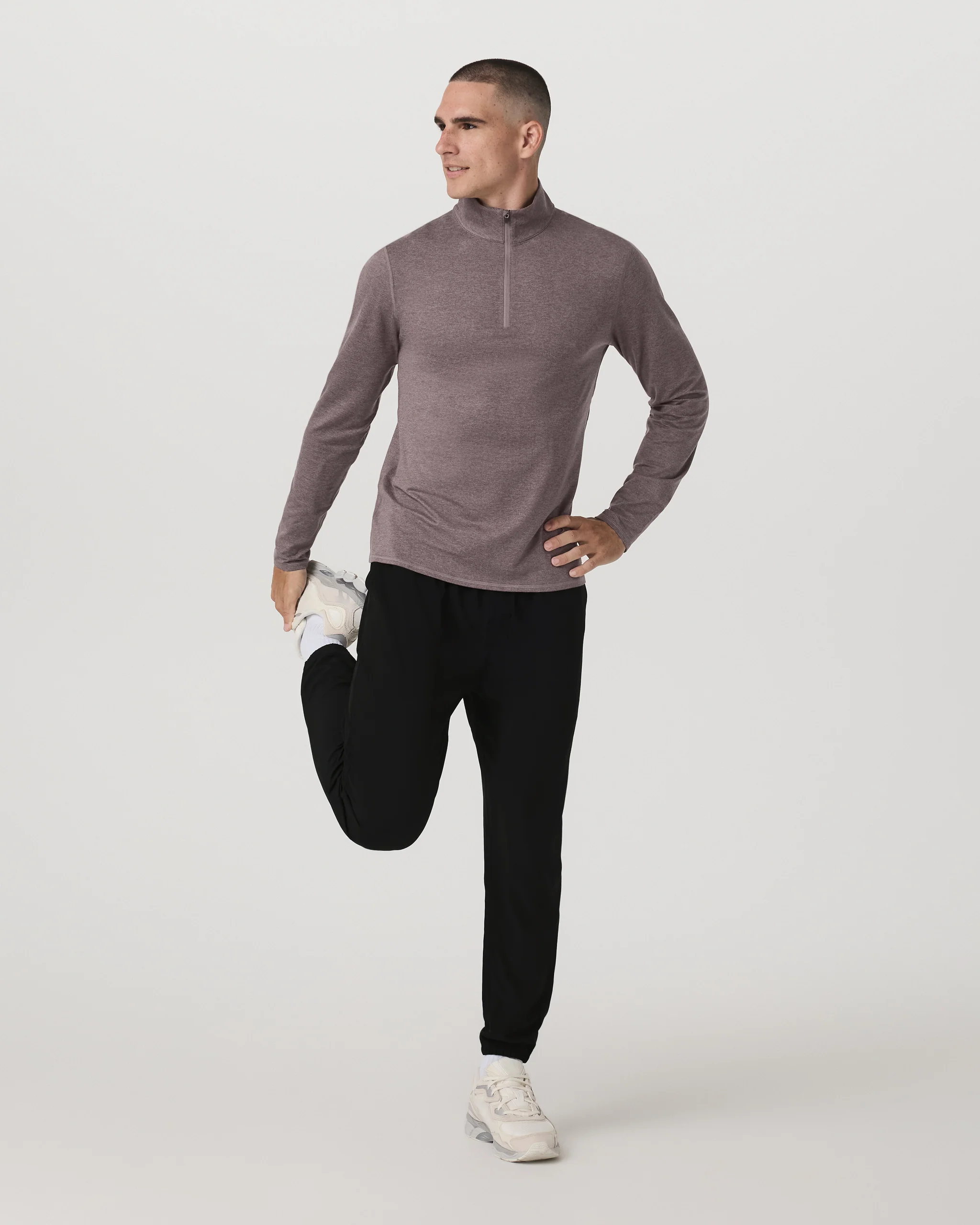 Ponto Half Zip Mock Neck