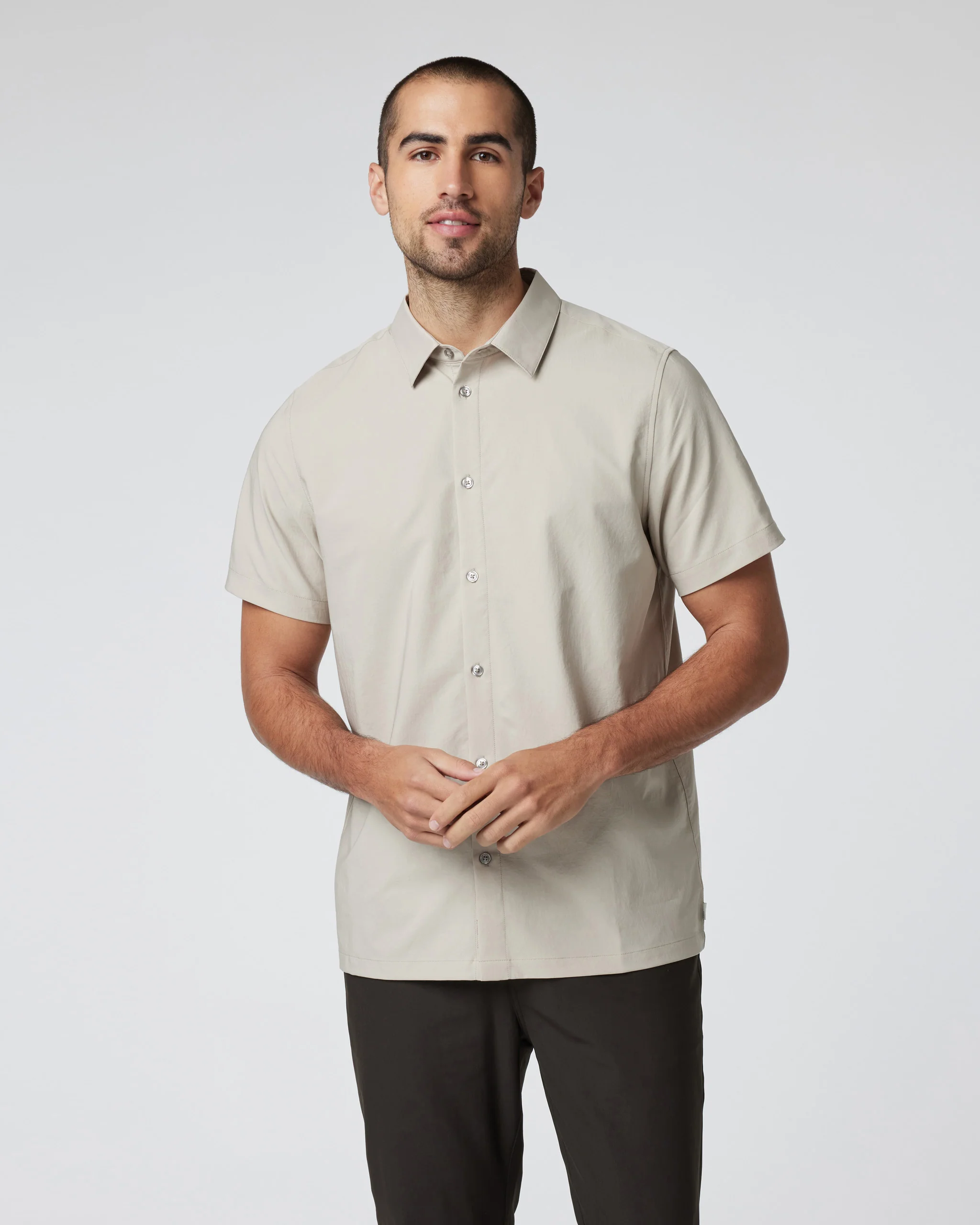 Short Sleeve Manhattan Button Down