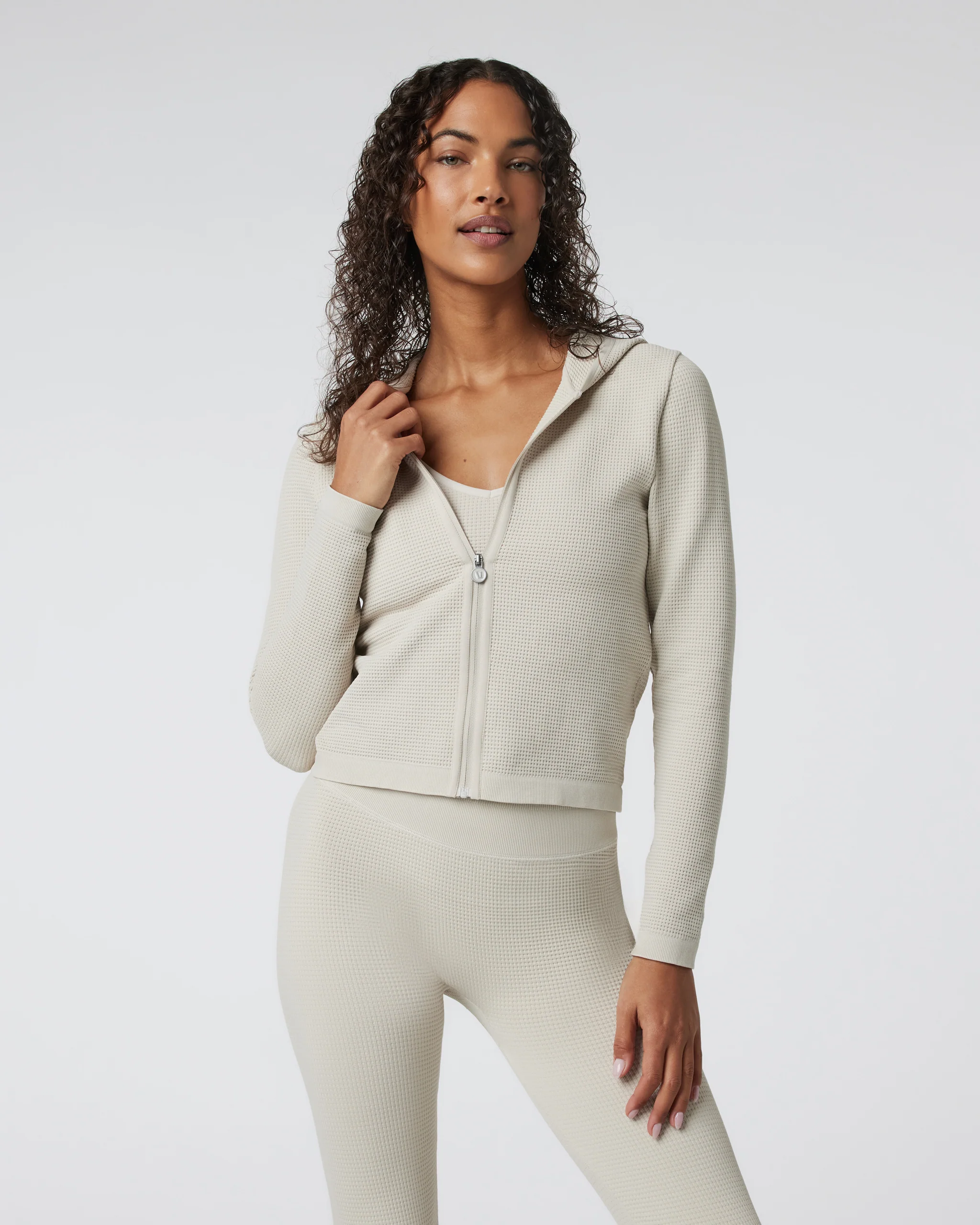 Waffle Seamless Zip Hoodie