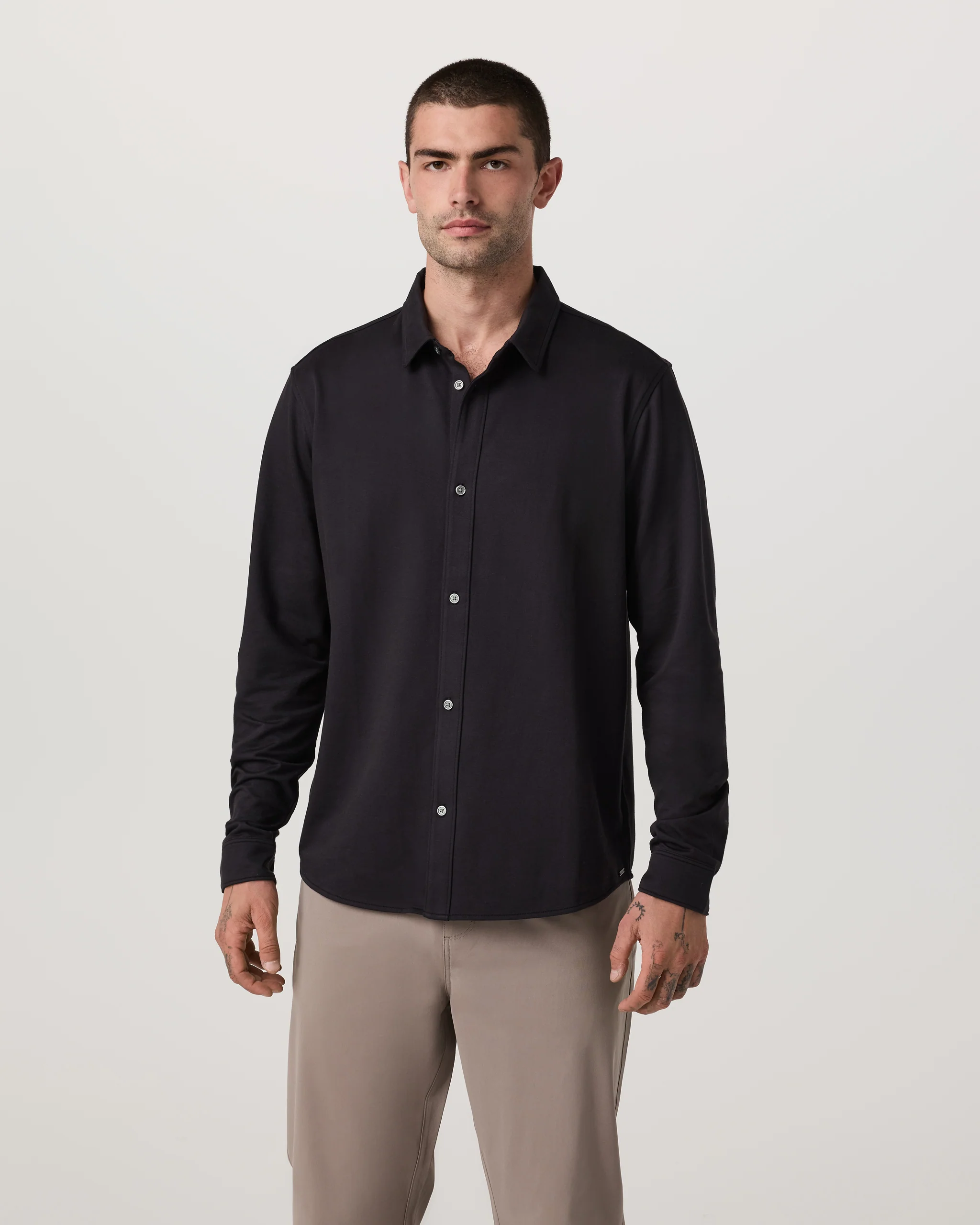 Long Sleeve Knit Oxford Button Down - Classic Fit