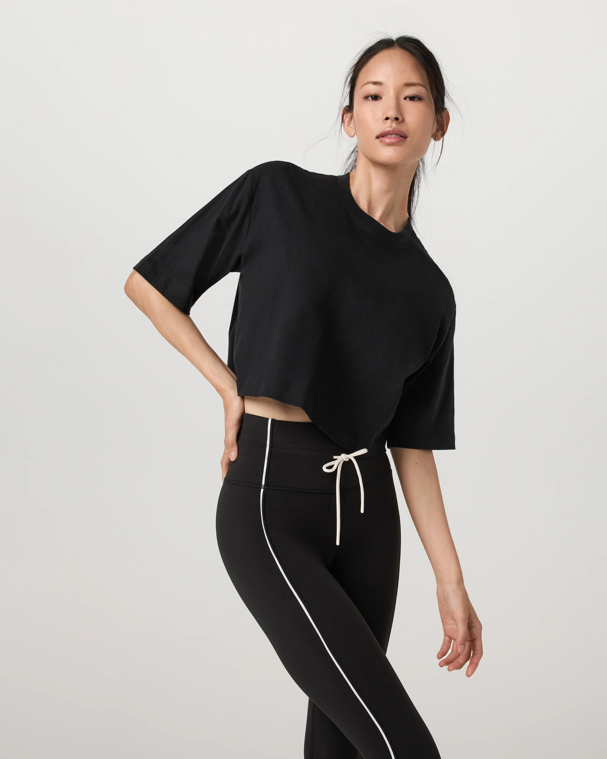 Short Sleeve Heavyweight Crop Cotton Tee